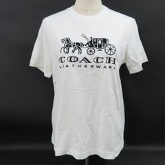 100958 COACH コーチ ロゴ Tシャツ M トップス カットソー おしゃれ 半袖Ｔシャツ