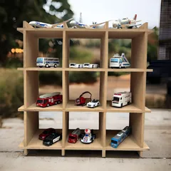 パズルボード オープンラック 組み立て式 収納棚 diy MDF-P-03のサムネイル