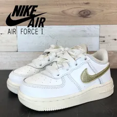 美品 NIKE AIR FORCE 1 ナイキ エア フォース 1 サミット ホワイト ゴールド 白 金 12cm U08437 314221-127