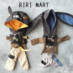 オビツ11　フード付きベスト+トップス+ボトムス　ねんどろいどどーる