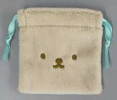 【中古】バッグ ボリス/顔型 ふわふわ巾着ポーチ 「タイトーくじ ミッフィー＆ボリス Fluffy Collection」 E賞
