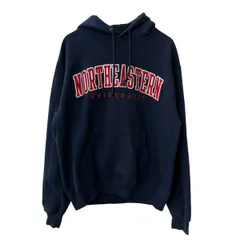 Champion ロゴスウェット パーカー M ネイビー チャンピオン フーディー プルオーバー カレッジ プリント カットソー 冬物 a709-6463