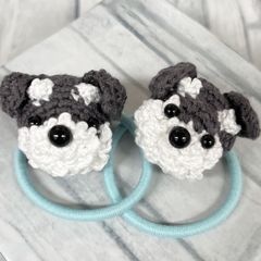 シュナウザー　ハンドメイド　ヘアゴム　キッズ