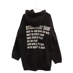 DSQUARED2 (ディースクエアード) バックプリント スウェットワンピース コットンパーカー レディース ブラック S75GU0443/S25516のサムネイル