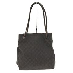 GUCCI ショルダーバッグ GGキャンバス レザー ダークブラウン
