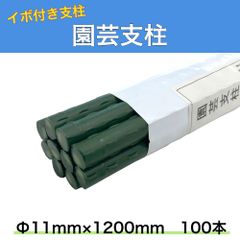 園芸支柱 Φ11ｍｍ 100本 1200ｍｍ イボ付き支柱 イボ竹 鋼管ポール 内キャップ式