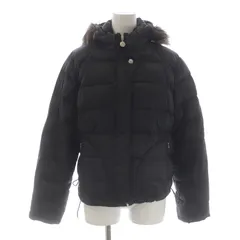 カルバンクライン CALVIN KLEIN PACKABLE LIGHTWEIGHT PREMIUM DOWN ダウンジャケット ジップアップ ハイネック フード ナイロン フェイクファー S 黒 ブラック /SI20のサムネイル