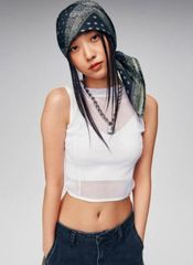 【runningHIGH】KNIT MESH SLEEVELESS TOP