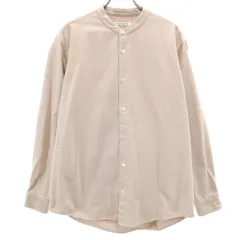 JOURNAL STANDARD ジャーナルスタンダード 長袖 バンドカラーシャツ M グレージュ メンズ 古着