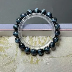 夢色 EU製 ★ブルータイガーアイ★パワーストーン ブレスレット 天然石 原石 きれいめ 成功 幸運 ギフト プレゼント1 約10-10.3mm ZB8638