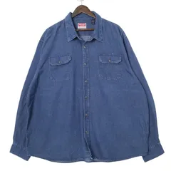 Wrangler ラングラー 長袖デニムシャツ ライトオンス メンズUS-3XL ブルー系 hsc-0033n