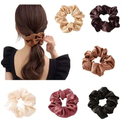 【新着商品】FASELE ヘアゴム 髪ゴム シュシュ シルク風 ヘアアクセサリー エレガント 髪飾り 女性 優しい おしゃれ 日常 通勤 誕生日 発表会 結婚式 卒業式 入学式 パーティー 記念日 プレゼント (6点セット)