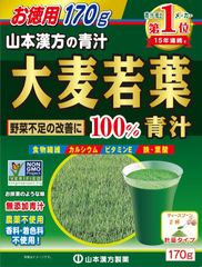 賞味期限25年9月【激安在庫処分※商品の説明をご確認ください】山本漢方製薬 大麦若葉粉末100% 170g  4979654023931
