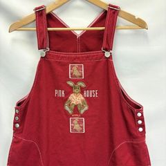 【超美品】PINK HOUSE ジャンパー スカート F size 90年代 PINK HOUSE ジャンパースカート うさぎ 刺繍 パッチ P108JFA01B