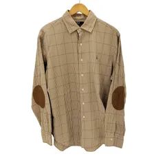 ポロバイラルフローレン Polo by RALPH LAUREN 90S BRADFORD ウィンドウペン ギンガムチェックシャツ エルボーパッチ メンズ import：L 