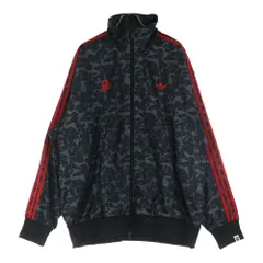 adidas Originals (アディダスオリジナルス) ×A BATHING APE BAPE FIREBIRD TRACK TOP アベイシングエイプ 総柄トラックジャケット グレー JN7125