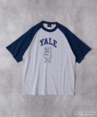 YALE イェール OVERSIZED RAGLAN T-SHIRT ビッグシルエットラグラン カレッジ Tシャツ 5.6oz　メンズ レディース カレッジ ロゴ アメカジ スポーツ ブランド