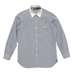 中古 ポロバイラルフローレン Polo by Ralph Lauren クレリックシャツ 長袖シャツ クリーニング済み メンズM