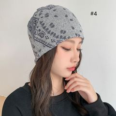 ケア帽子　医療用帽子　ペイズリー柄　ニット帽　おしゃれ　レディース　バンダナキャップ　ターバン　ネックウォーマー　伸縮性