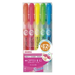 蛍光オプテックス１－ＥＺ　５色セットWKS11-5C【ゼブラ】