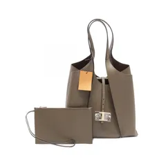 トッズ TOD'S ショルダーバッグ Tタイムレス ショッピングバッグ ミディアム XBWTSBA0300Q8EC404 カーキブラウン レザー T タイムレス ショルダーバッグ レディース 未使用のサムネイル