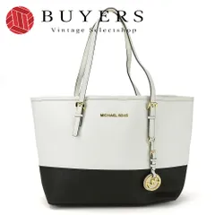 【中古】 マイケルコース トートバッグ 30H4GTVT1T レザー ホワイト ブラック ゴールド金具 バイカラー 肩掛け 通勤 レディース 女性 Michael Kors