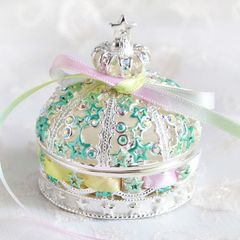 アラジン ジャスミン 小物入れ ターコイズ色のジュエリーケース