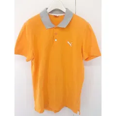 ◇ PUMA プーマ 半袖 ポロシャツ サイズM オレンジ メンズ  【中古】 【1203170007957】