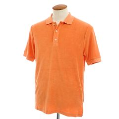 【新品】ザノーネ ZANONE コットン パイル 半袖ポロシャツ オレンジ【サイズ46】【メンズ】