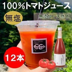 産地直送☆無塩・トマトジュース12本