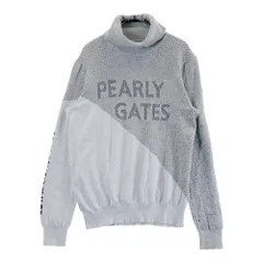 サイズ：0 PEARLY GATES パーリーゲイツ 2024年モデル タートルネック 長袖 ニットセーター  グレー系 [240101489489] ゴルフウェア レディース ストスト