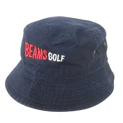 ビームスゴルフ BEAMS GOLF バケットハット 帽子 ロゴ刺繡 L 紺 ネイビー ■GY99のサムネイル