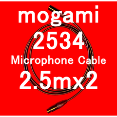 mogami 2534 Microphone Cable ( PA , DJ , DAW , 配信 , AUDIO用途) Neutrik Gold Plated XLR 2.5m 2本 set