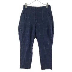 COMME des GARCONS HOMME DEUX (コムデギャルソン オムドゥ) DI-P046 AD2021 チェック柄 スラックス テーパードパンツ ネイビーのサムネイル
