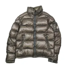 モンクレール MONCLER ダウンジャケット ブルゾン ナイロン ワッペン G32-003 フェザー 長袖 グレージュ 2 メンズのサムネイル