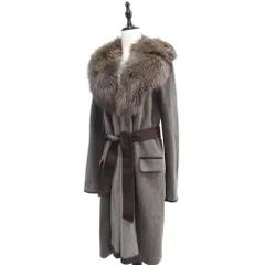 美品 Loro Piana ロロピアーナ フォックスファーカラー カシミヤ100  