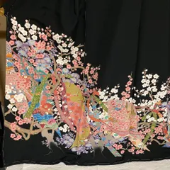 黒留袖 加賀友禅 西川永良作（岩手富士）未仕立
