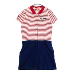 BEAMS GOLF ポロワンピース ボーダー レッド ビームスゴルフ M - メルカリ