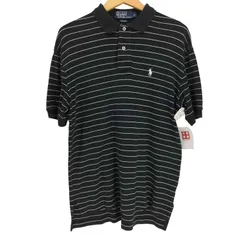 ポロバイラルフローレン Polo by RALPH LAUREN 90S ポニー刺繍 ボーダー S/S ポロシャツ メンズ import：S 