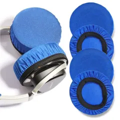 新品 ヘッドホンカバー イヤーパッドカバー ヘッドホン用 2ペアセット 水洗いOK (ブルーM)