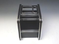 10系カローラクロス（21/9～）セカンドカップホルダー　レザーブラック　BKxシルバー　カップ四角