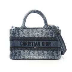 ディオール Dior ハンドバッグ BOOK TOTE ブックトート ミニ デニムブルー デニム ブックトート ミニ レディース Used A