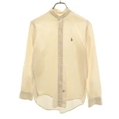 Polo by Ralph Lauren ポロバイラルフローレン 80s ヴィンテージ 緑タグ ボーイズ 長袖 シャツ 18 アイボリー系 キッズ 古着