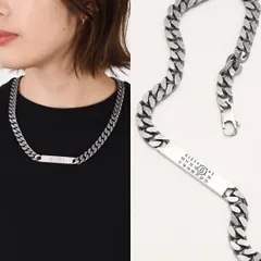 MM6 MAISON MARGIELA エムエムシックス メゾン マルジェラ ネックレス チェーンネックレス SM6UU0033 SV0235 レディース シルバー SILVER ナンバリングロゴ チェーン ペンダント