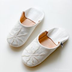 スリッパ｜ルームシューズ キッズバブーシュ ブロードリー 21cm(ホワイト)