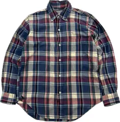 BEAMS BOY ☆ ビームスボーイ ネイビー レッド チェック ボタンダウン シャツ レディース SM 秋冬 アメカジ 女子 大人カジュアル■FE294のサムネイル
