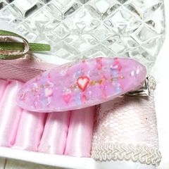 ヘアクリップ ヘアピン ヘアアクセサリー『デコレーションハートチョコ』