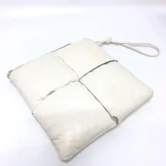 BOTTEGA VENETA ボッテガヴェネタ クラッチバッグ マキシイントレチャート レザー ホワイト
