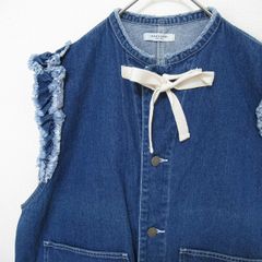 フリークスストア FREAK'S STORE デニム ベスト ジレ フリル a946932ss