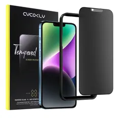 【在庫処分】iPhone14plus/ iPhone13promax用（6.7インチ）ガラスフィルム 【覗き見防止+アンチグレア】強化ガラス CYCOKLY 液晶保護フィルム サラサラ感 ガイド枠付き 防塵設計